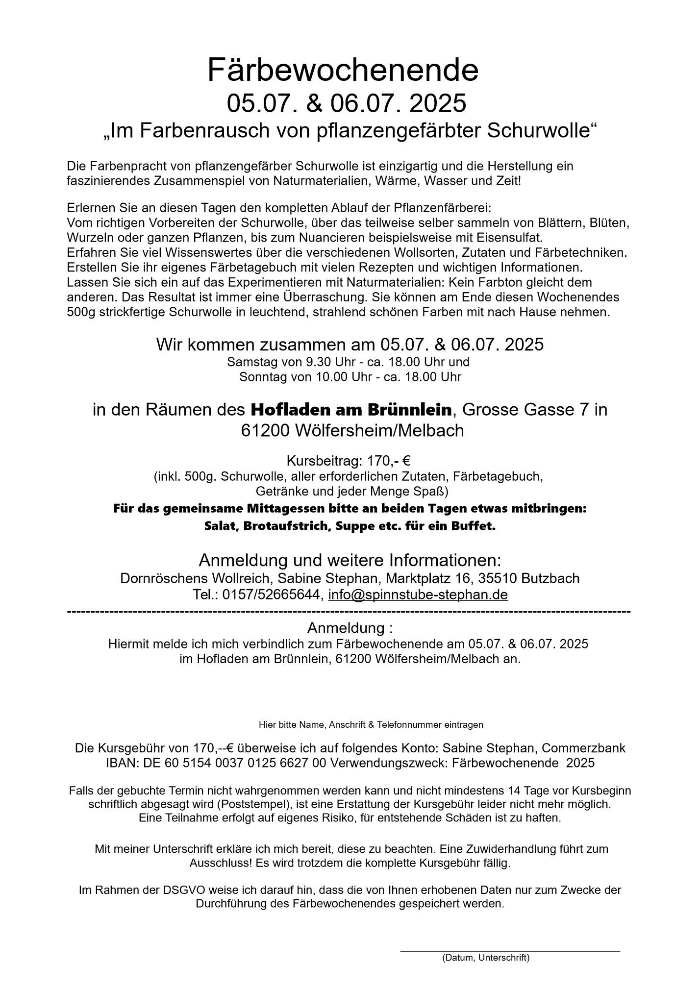 Färbekurs